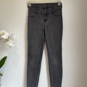 Hollister Skinny Jeans Grey Black Size 5R Juniors